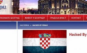Hakirana službena web-stranica Grada Beograda, postavljena zastava Hrvatske