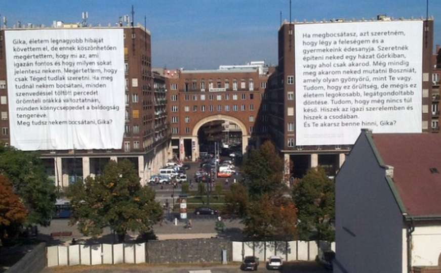 'Lijepa si k'o Bosna': Gigantsko ljubavno pismo u centru Budimpešte