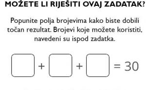 Možete li riješiti ovaj zadatak?