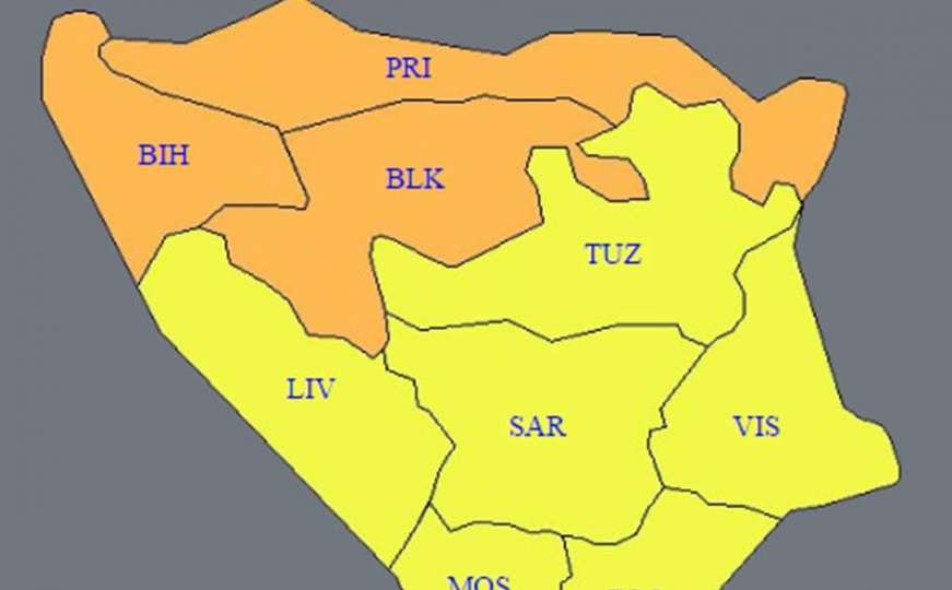 Narandžasti meteoalarm zbog očekivanih intenzivnih padavina