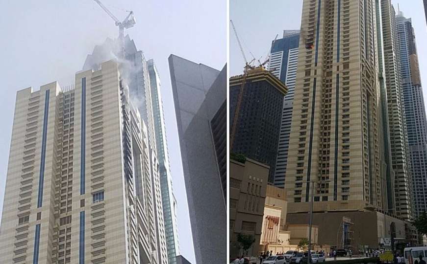 Požar u Dubaiju: Evakuacija stanara, zapaljen namještaj pada sa zgrada
