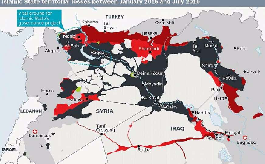 IS ostala bez polovine teritorije koju je imala u Iraku