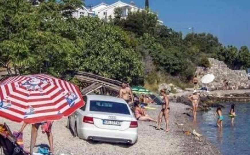 Boka Kotorska: Parkirao Audi A6 nasred plaže u Krašićima