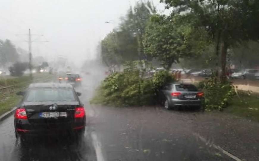 Sarajevo: Vjetar rušio stabla, saobraćaj u kolapsu