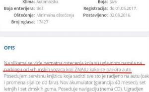 Prodajem auto zbog majmuna na fakultetu