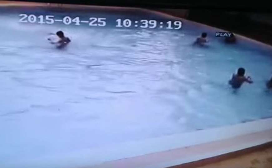 Nadzorna kamera snimila bazen u trenutku zemljotresa