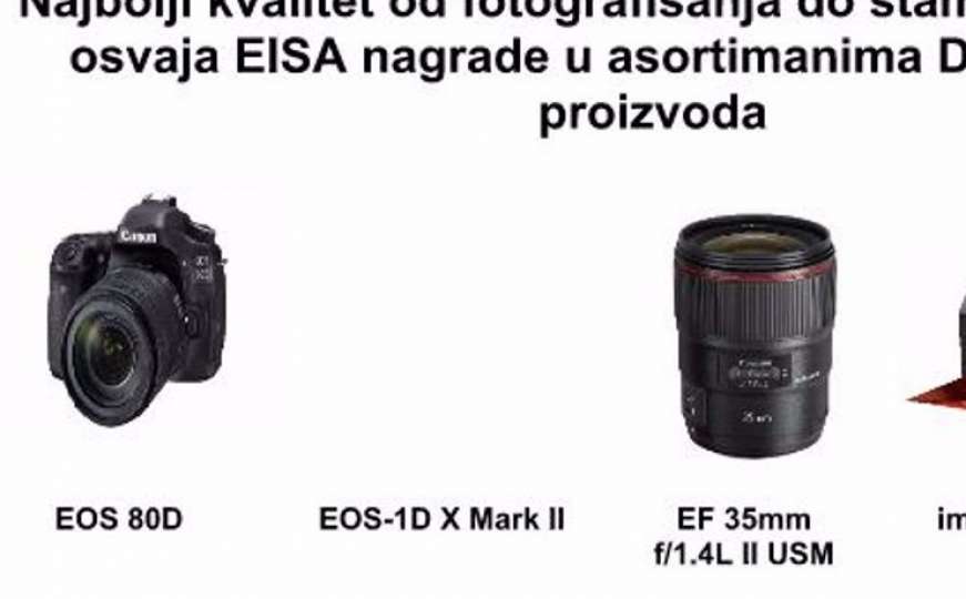 Canon osvaja EISA nagrade u asortimanima DSLR i Inkjet proizvoda