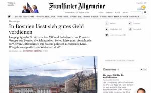 Frankfurter Allgemeine: U BiH se mogu zaraditi dobri novci