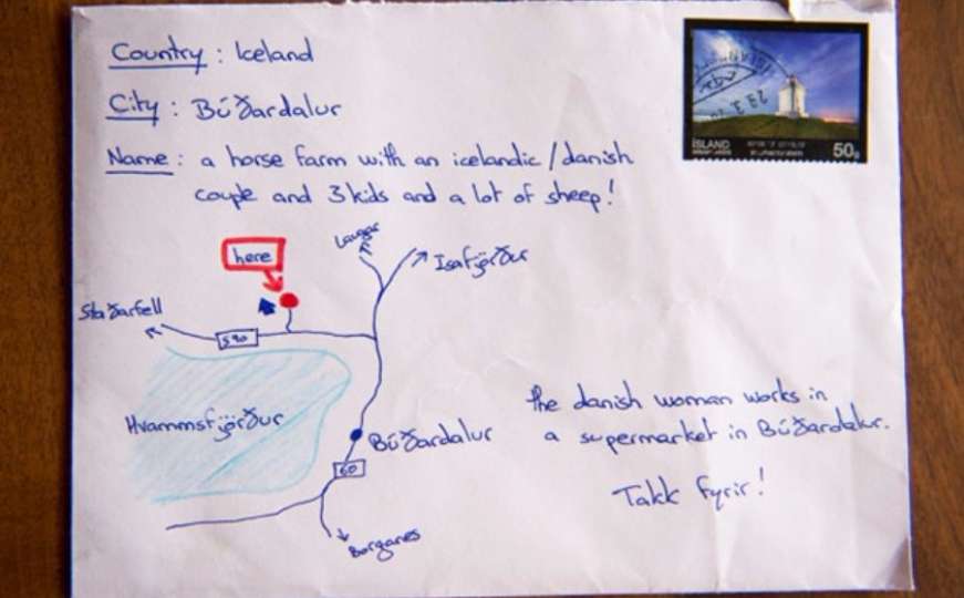 Islandski turist nije znao adresu, pa je nacrtao mapu