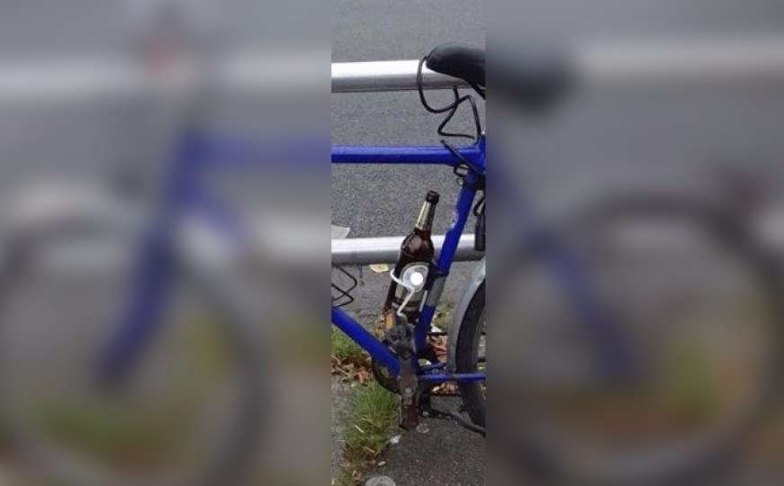 Ovakvog biciklistu niste vidjeli: Vozio pijan, s pivom na držaču