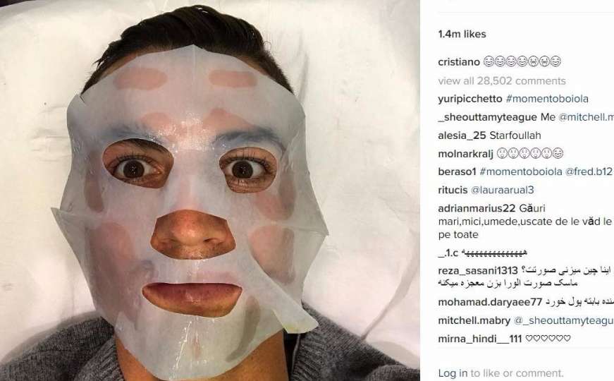 Špekulacije medija: Zašto Cristiano Ronaldo nosi gumenu masku?