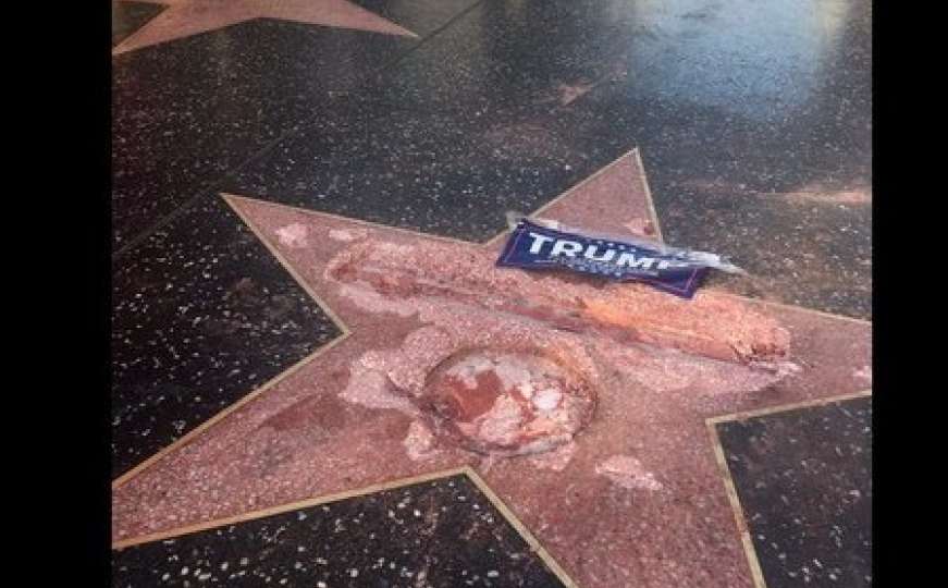 Zvijezda Donalda Trumpa oštećena na stazi slavnih u Hollywoodu