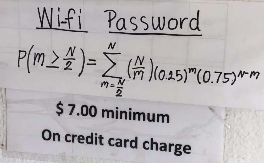 Možete li vi riješiti ovu jednačinu za Wi-Fi lozinku?