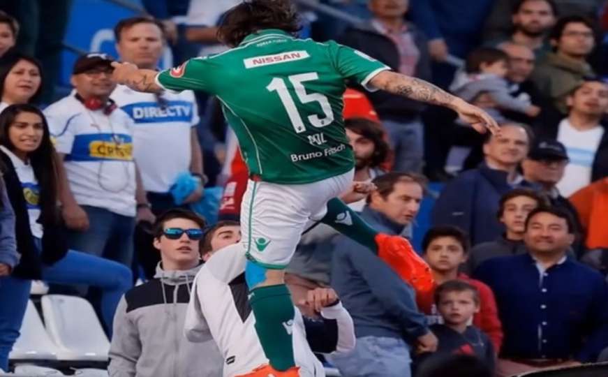 U stilu Erica Cantone: Pogledajte kako je fudbaler udario nogom navijača u Čileu
