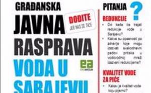 Ovo su zahtjevi građana o snabdijevanju Sarajeva vodom