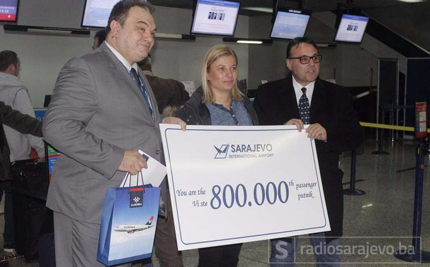 Sarajevski aerodrom ispratio i nagradio 800 000. putnicu