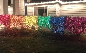 Okitila kuću s 10.000 božićnih lampica u duginim bojama u inat komšinici