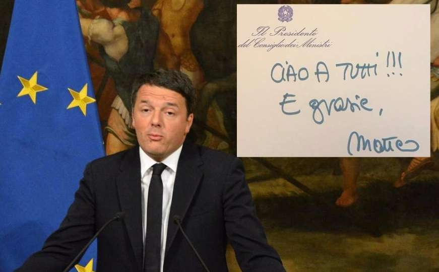 Ciao a tutti: Metteo Renzi podnio ostavku