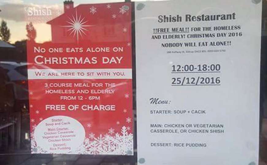 Muslimanski restoran čini veliku gestu: Niko neće jesti sam za Božić