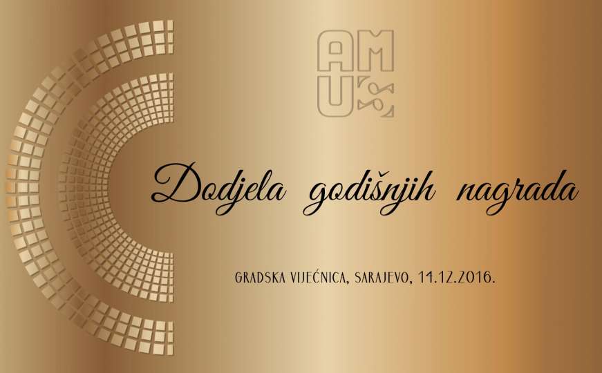 Dodjela nagrada AMUS-a za 2015. godinu večeras u sarajevskoj Vijećnici