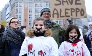 Protesti ispred institucija EU: Zaustavite stradanja u Alepu
