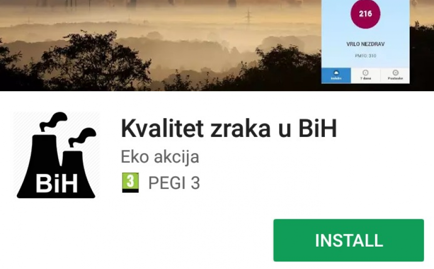 Koliko je zagađen zrak u BiH od sada možete saznati preko aplikacije