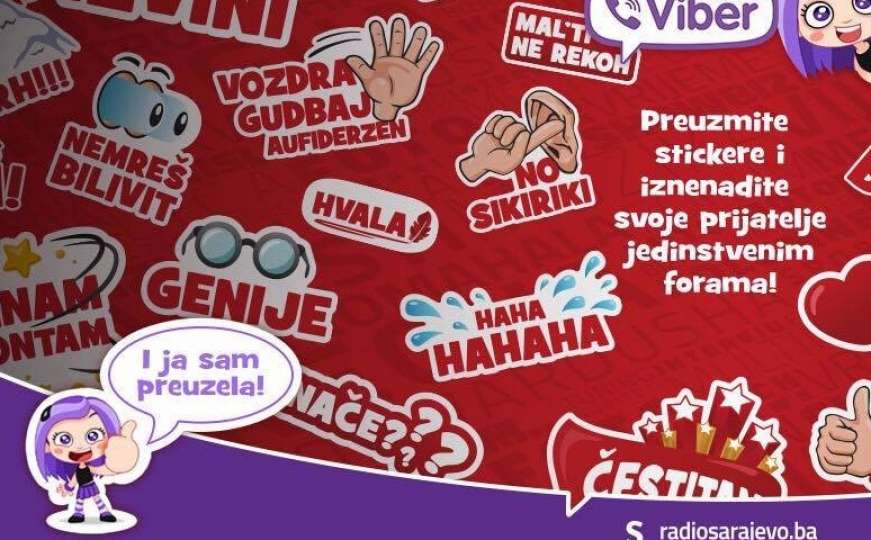 Poklanjamo set stickera! Pratite Radiosarajevo.ba i putem Vibera