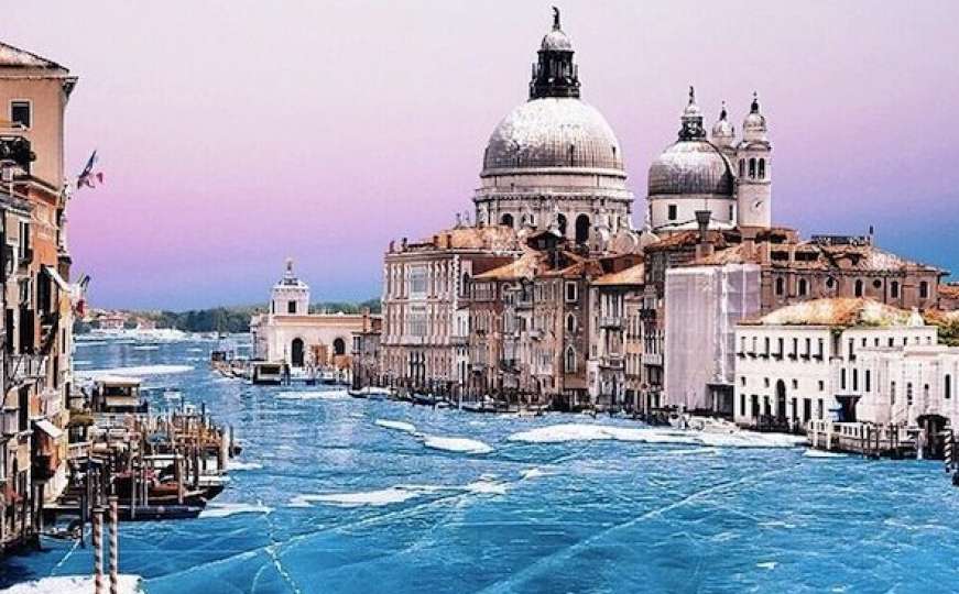 Pogledajte zimsku bajku iz Venecije: Prvi put u historiji okovana ledom