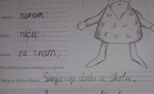 Kad učiteljica ispravi sa "neću" na "ne ću"...