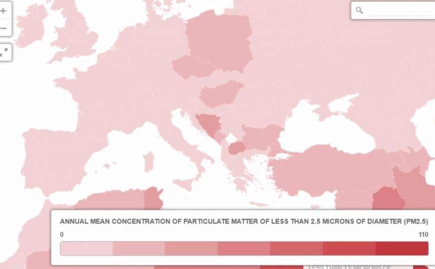 Građani BiH udišu najzagađeniji zrak u Evropi