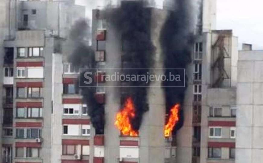 Haos na Alipašinom Polju: Eksplozija u stanu, požar guta dio stambene zgrade