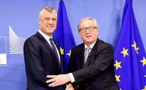 Thaçi i Juncker: Nema vizne liberalizacije za Kosovare bez demarkacije s C. Gorom