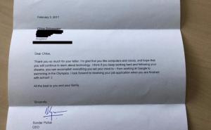 Djevojčica poslala Googleu molbu za posao: Ovakvom odgovoru se nije nadala