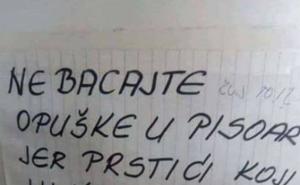 Ne bacajte opuške u pisoar jer...