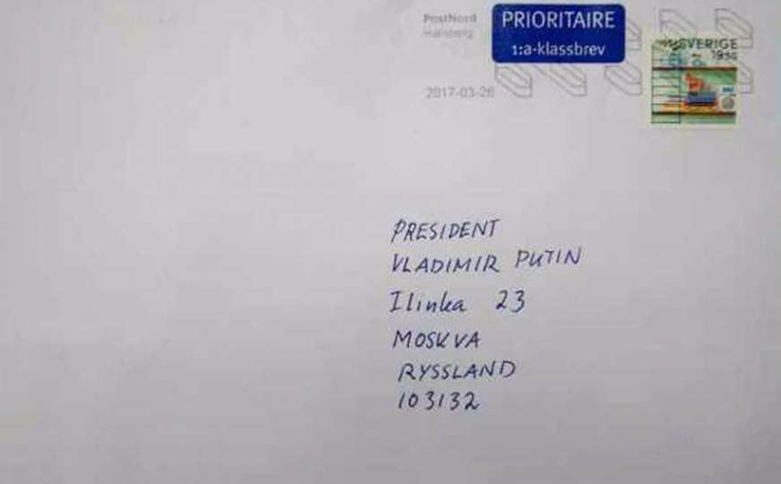Šveđanin greškom primio pismo za Putina - nije ga otvorio