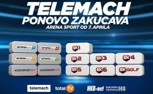 Arena Sport kanali od danas u ponudi Telemacha