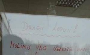 Pokrali ih, a oni im ostavili poruku: Dragi lopovi... 