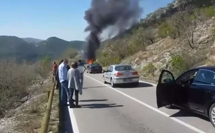 Požar na cesti kod Mostara: Izgorjelo teretno motorno vozilo