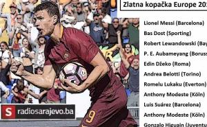 Zlatna kopačka 2016-2017: Džeko došao do 50 poena, Messi se izdvojio