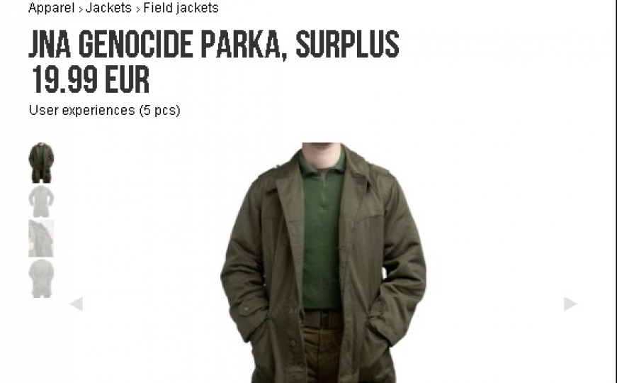 Ponuda finskog sajta: Prodaja 'JNA genocidnih jakni'!