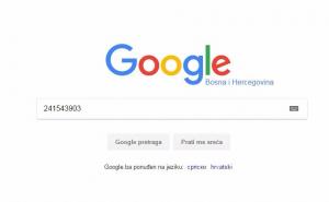 Znate li šta se dogodi kad u Google ukucate broj 241543903?
