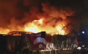 Veliki požar u Tuzli, vatra uništila Hametovu pijacu