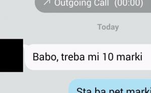 Babuka, njegov sinčina i 10 marki