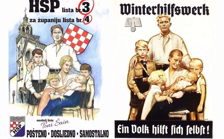 Zašto nismo iznenađeni: Korčulanski HSP kopirao Goebbelsov plakat iz 1938.