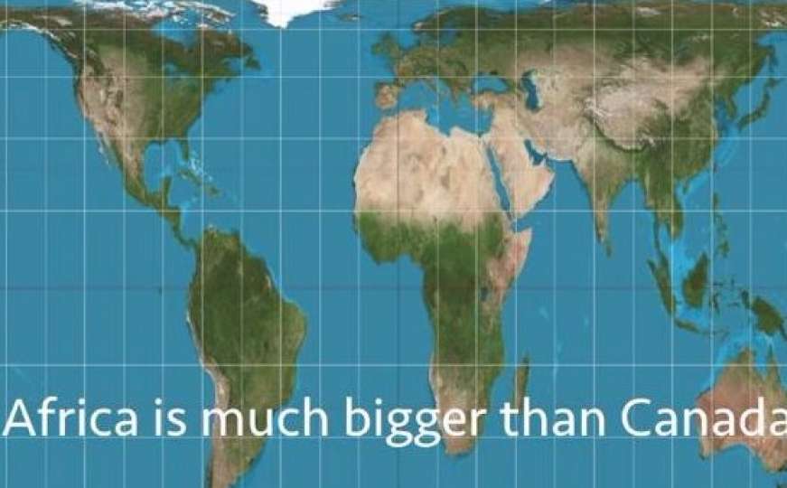 Rusija je manja nego što se prikazuje, a Afrika mnogo veća