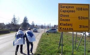  Demobilisani borci iz TK-a pješke putuju prema Sarajevu