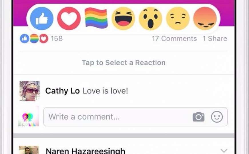 Korisnici začuđeni zastavicom: Facebook uveo novu reakciju Pride