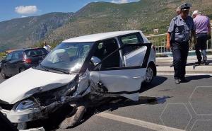 Težak sudar na ulazu u Mostar: Povrijeđene dvije osobe