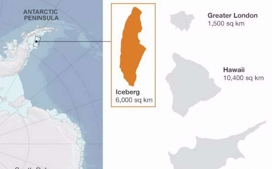 Ogromni ledenjak se odlomio od Antarktika