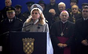 Poslušajte kako hrvatska predsjednica pjeva himnu